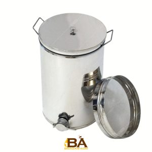 Un seau pour stocker 50kg de miel, fabriqué en tôle INOX 304