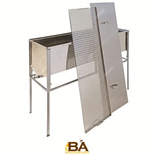 فرن شمع منصهر بطول 1.5 متر لمولد بخار، لـ 39 إطارًا، مع سلة مسطحة وغطاء من مادة FB