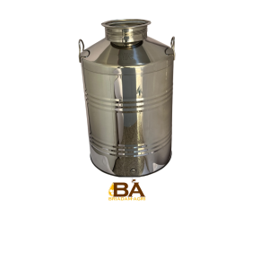 Fût inox - 100L pour stockage huile d'olive.